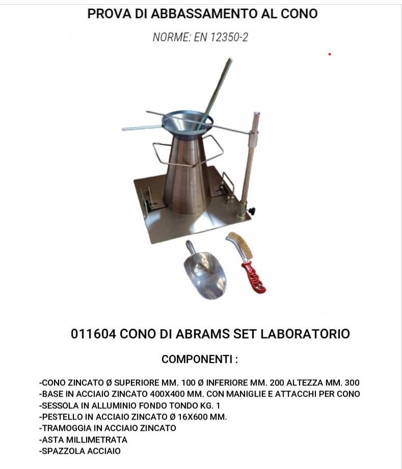 CONO DI ABRAMS SET LABORATORIO INOX