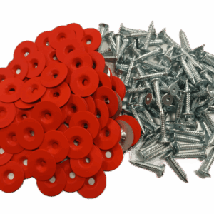 CHIODI TOPOGRAFICI 2,5 CM ROND. COL. ROSSA cf 100 pz