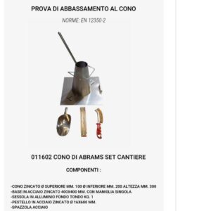 CONO DI ABRAMS SET CANTIERE ZINCATO