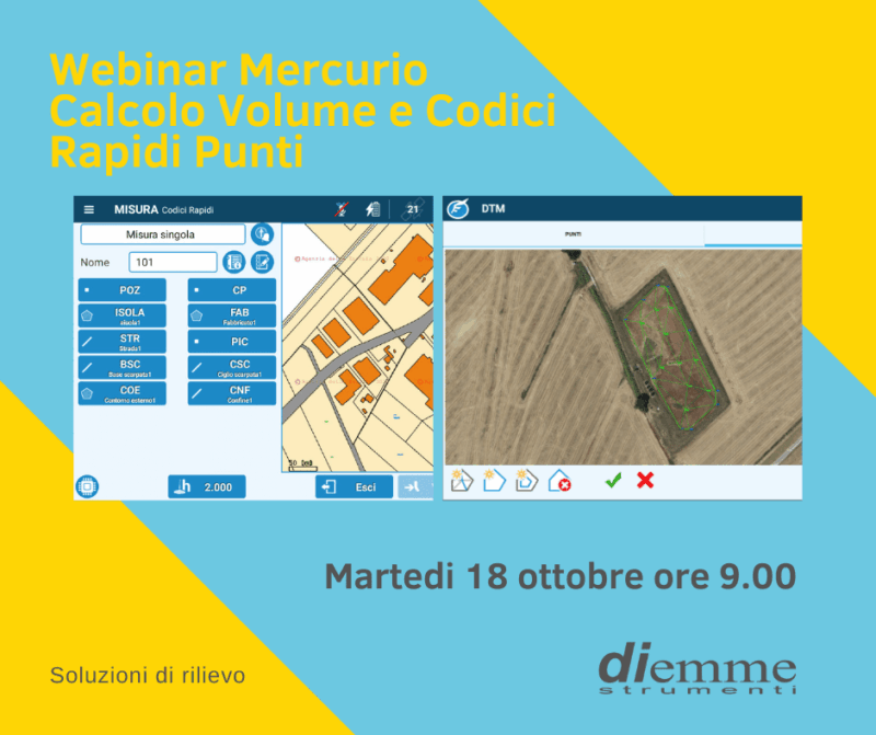 Webinar Mercurio Calcolo Volume e Codici Rapidi Punti